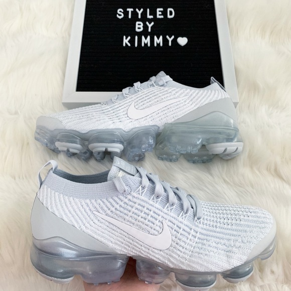 πΈ Nike AIR Vapormax Flyknit Sneakers Shoes White - Picture 3 of 8